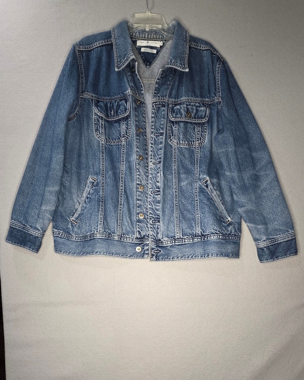 Vintage 90s Tommy Hilfiger Denim Trucker Jacket Women 2X - Y2K Jean
